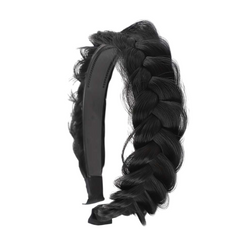 Elegant Handmade Fishbone Braided Headband Non Slip Matte Silk