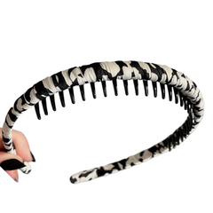 Elegant Leopard Print Headband for Women Non Slip Fashionable Hair Accessory