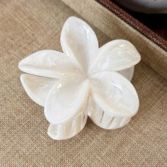 Elegant Floral Hair Claw Clip Medium Size Single Piece Acrylic Chic Design