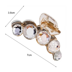 Elegant Sparkling Rhinestone Hair Claw Clip With Non Slip Design For Women