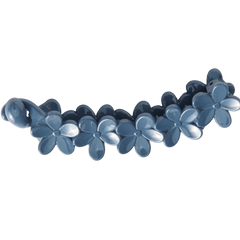 Elegant Solid Color Flower Hair Clip Plastic Curved Ponytail Holder for Women