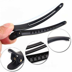 12 Piece Black Frosted Duckbill Hair Clips Vintage Salon Quality Styling Accessories
