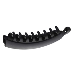 Elegant Frosted Banana Clip Solid Color Curved Ponytail Holder for Women