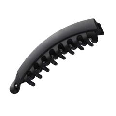 Elegant Frosted Banana Clip Solid Color Curved Ponytail Holder for Women