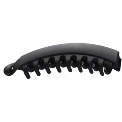 Elegant Frosted Banana Clip Solid Color Curved Ponytail Holder for Women