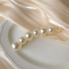 Elegant Faux Pearl Banana Clip Chic Acrylic Hair Accessory for Women