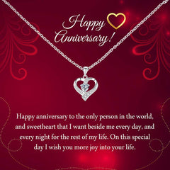 Happy Anniversary to the One I Cherish Most, Thoughtful Jewelry Gift with a Celebratory Message