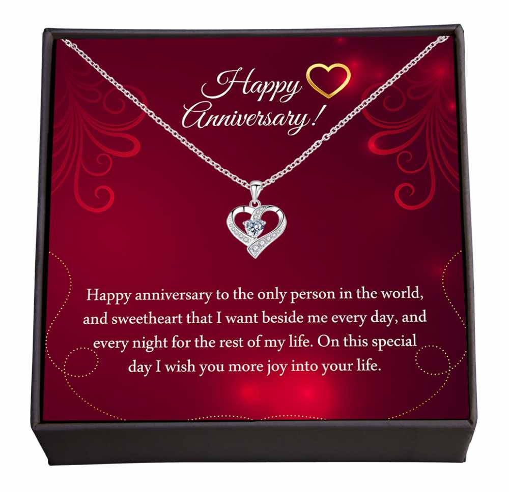 Happy Anniversary to the One I Cherish Most, Thoughtful Jewelry Gift with a Celebratory Message