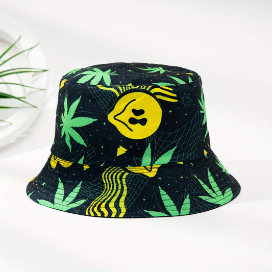 Maple Leaf Happy Face Fisherman Hat