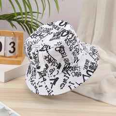 Men's Sun Hat Letter Print Bucket Hat Male Basin Hat