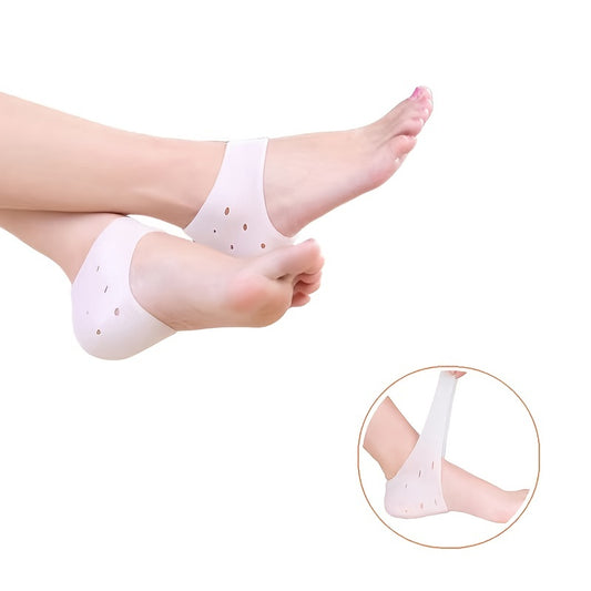 Silicone Heel Protectors for Cracking Relief, 3 Pairs