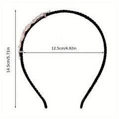 1pc Exquisite Floral And Butterfly Rhinestone Hairband For Women