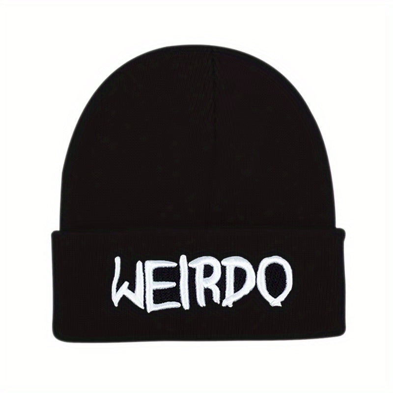3D Letter Weirdo Beanie Hip Hop Hat Street Windproof Knitted Hat