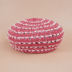Striped Hollow Beret Hat Summer Breathable All-match Painter Hat