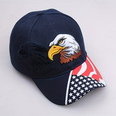 Eagle Embroidery Baseball Cap Cotton Outdoor Dad Hat Adjustable Sunscreen