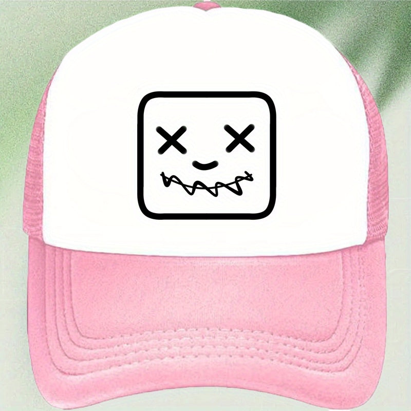 Funny Mesh Trucker Hat Y2K College Baseball Cap