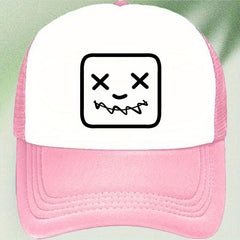 Funny Mesh Trucker Hat Y2K College Baseball Cap