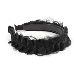 Elegant Handmade Fishbone Braided Headband Non Slip Matte Silk