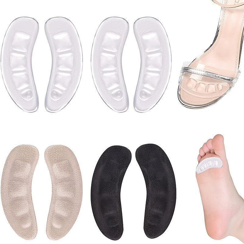 Non Slip Silicone Forefoot Pads Pain Relief Inserts Gel High Heels