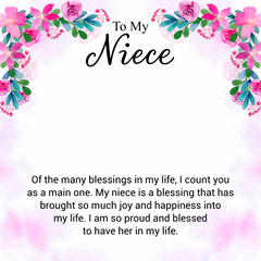 My Niece, My Joy, A True Blessing In My Life, Special Gift Of Jewelry With A Loving Note