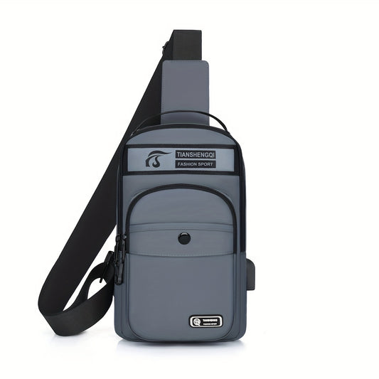Men's Chest Bag Messenger Bag Large Capacity Crossbody Bag
