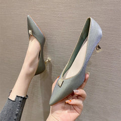 Women's Rhinestone Kitten Heeled Dress Shoes