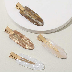 4pcs Simple Mixed Color Side Hair Clips Elegant Ladies Headwear