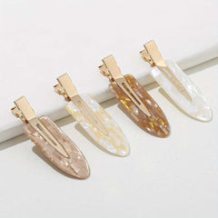 4pcs Simple Mixed Color Side Hair Clips Elegant Ladies Headwear