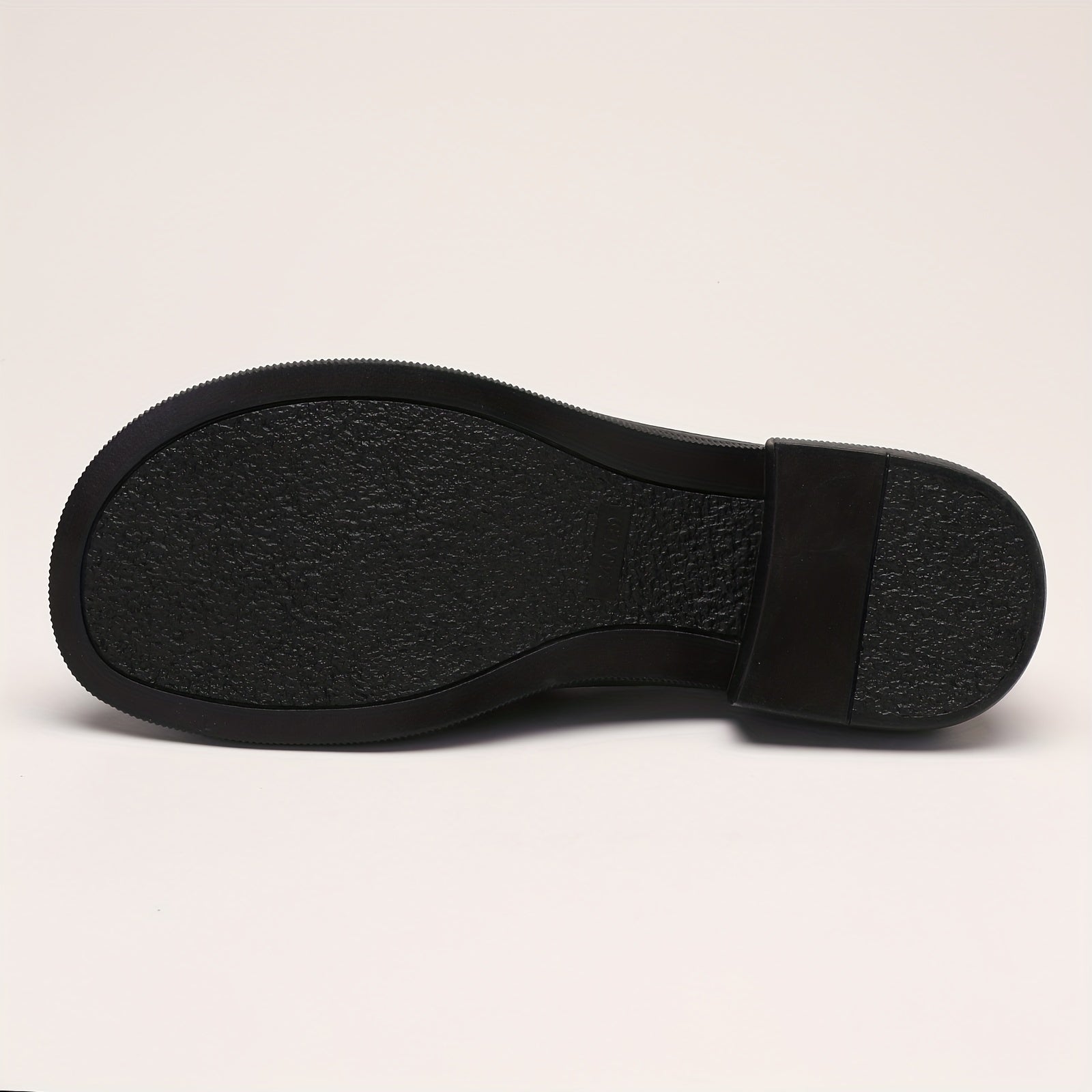 Women's Chunky Heel Loafers Slip On Faux Leather Shoes