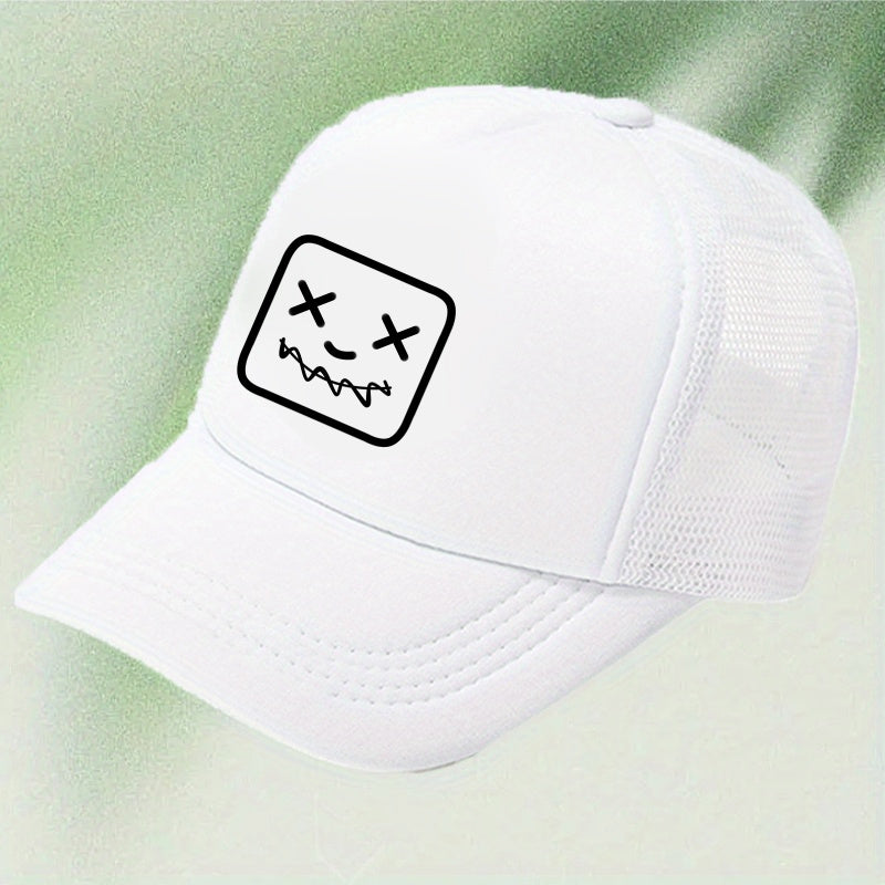 Funny Mesh Trucker Hat Y2K College Baseball Cap