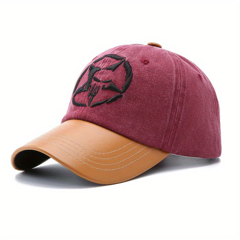 3D Embroidery Pentagram Baseball Cap Washed Hat Sports