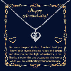 Happy Anniversary to the One I Cherish Most, Thoughtful Jewelry Gift with a Celebratory Message