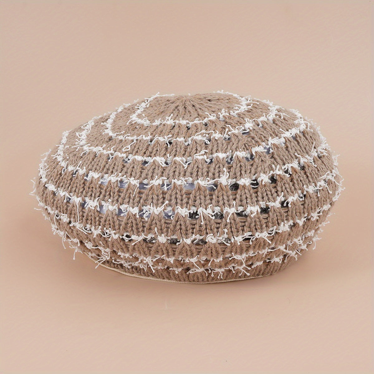 Striped Hollow Beret Hat Summer Breathable All-match Painter Hat