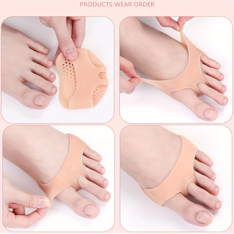 Silicone Forefoot Pads for High Heels - Breathable Honeycomb Insoles