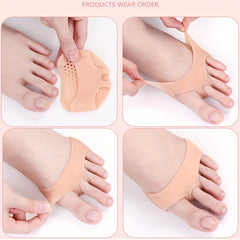 Silicone Forefoot Pads for High Heels - Breathable Honeycomb Insoles