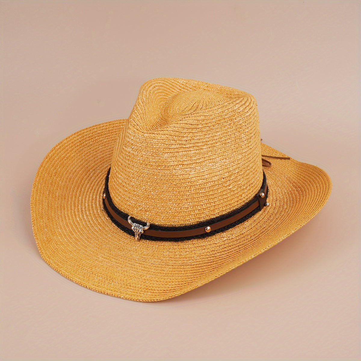 Cowboy Straw Hat Summer Sun Protection Jazz Large Brim Beach Hat