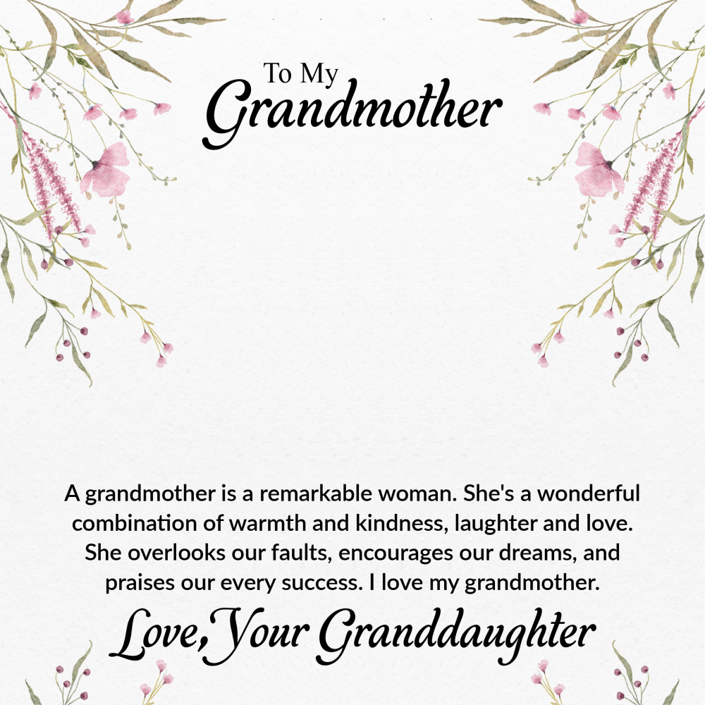 Perfect In Its Imperfection, Jewellery Gift Paired With A Note Of Love For Grandma