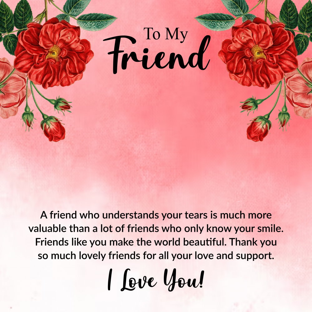 Grateful for Your Love and Understanding, Sparkling Jewellery Tribute with a Special Message