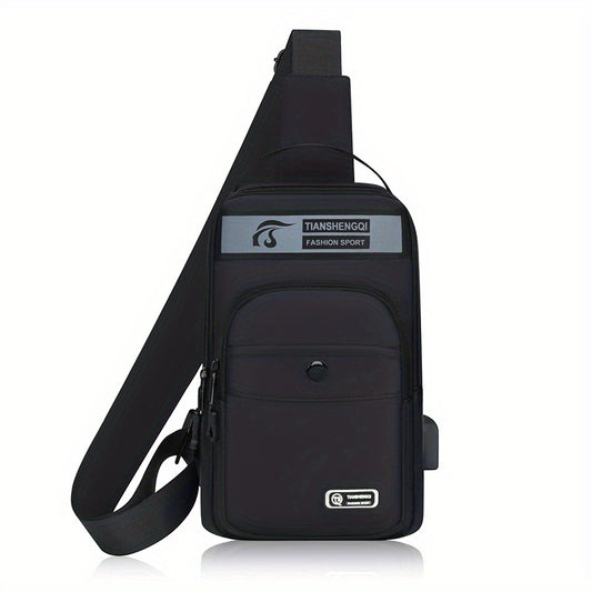 Men's Chest Bag Messenger Bag Large Capacity Crossbody Bag