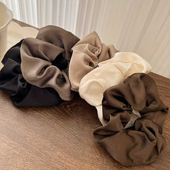 5pcs Elegant Satin Scrunchies Soft  Elasticity Hair Ties For Women