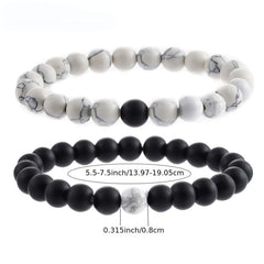 Unisex Stainless Steel Dazzling Luminous Crown Heart Beads Magnetic Bracelet