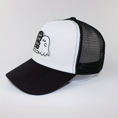 Skull Embroidery Baseball Cap Quick Drying Adjustable Snapback Mesh Back Hat