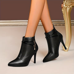Women's Rhinestone Pendant Stiletto Ankle Boots