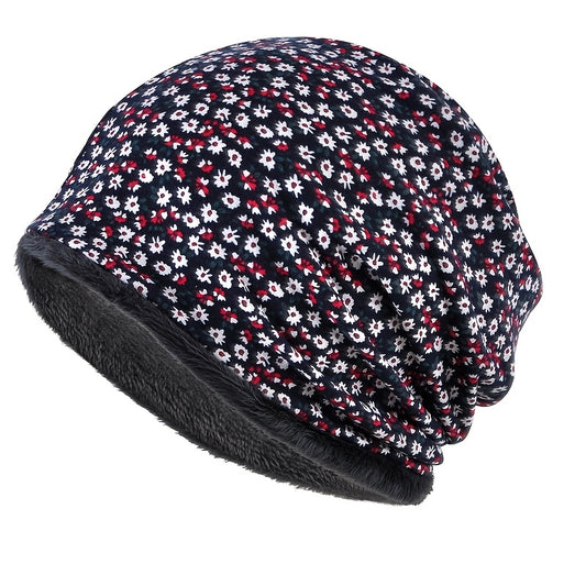 Winter Warm Beanie Scarf Hat Thermal Knitted Slouchy Thick Skull Cap