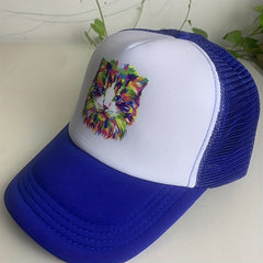 Cat Element Baseball Cap Mesh Cap Sun Hat