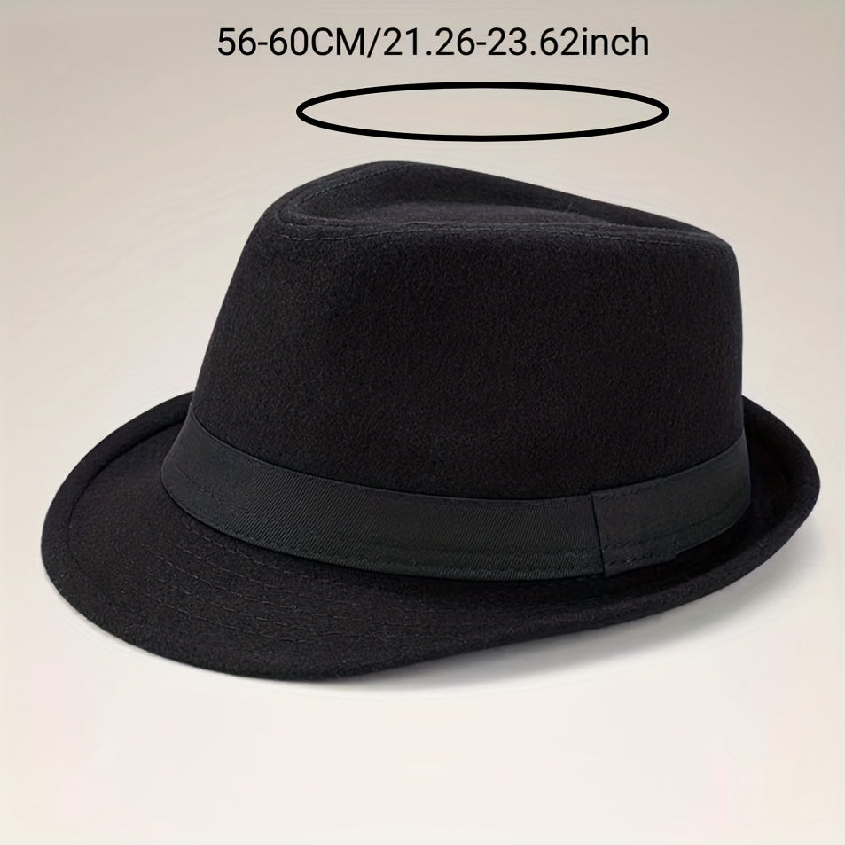 Versatile Sunshade Wide Brim Fedora Hat for Party Meeting