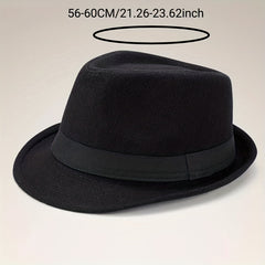 Versatile Sunshade Wide Brim Fedora Hat for Party Meeting