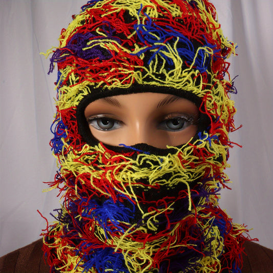 Y2K Distressed Balaclava Mask Windproof Thermal Ski Mask