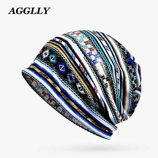 Men Knitted Beanie Cap Loose Melon Cuff Hat