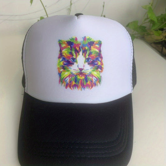 Cat Element Baseball Cap Mesh Cap Sun Hat